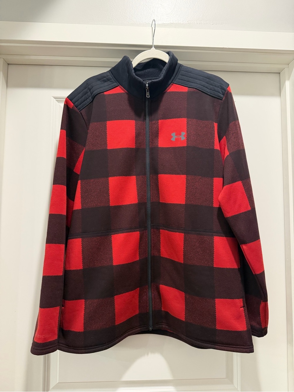 Under Armour Red and Black Buffalo Plaid Full-Zip Jacket